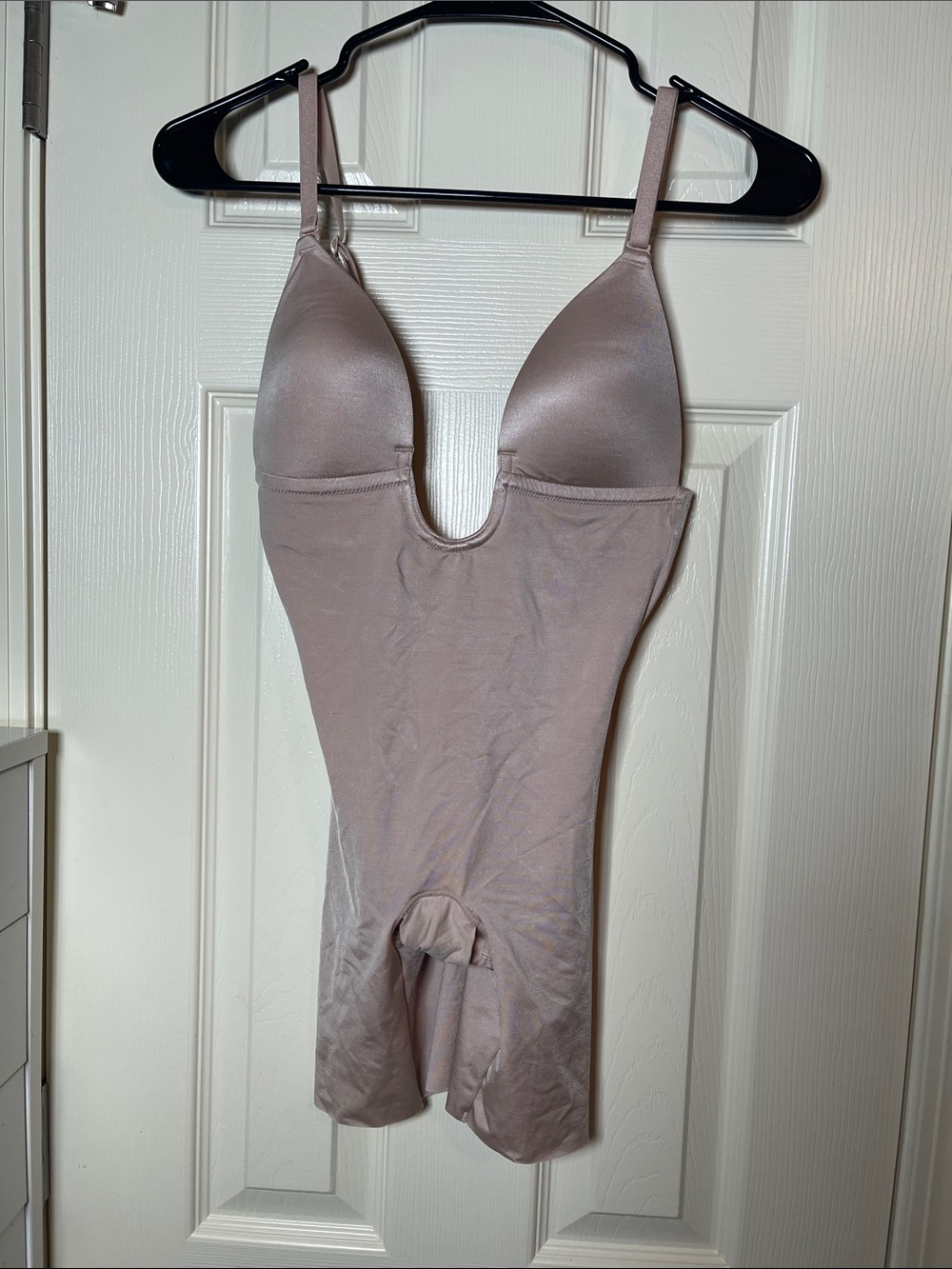 SPANX Light Mauve Plunge Bodysuit Shapewear